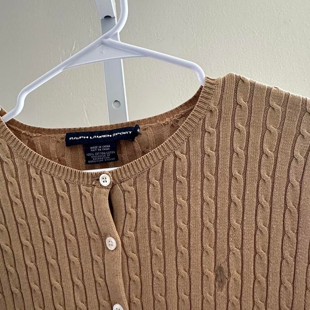 Tan ralph lauren cable knit